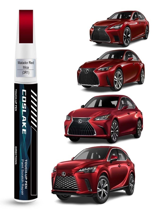 COSLAKE Car Touch Up Paint(Matador Red Mica(3R1)) for Lexus, Car Paint Scratch Repair Kit, Quick & Easy Solution to Repair, 2 in 1 Scratch Remover Pen with Color-Matched - Image 1